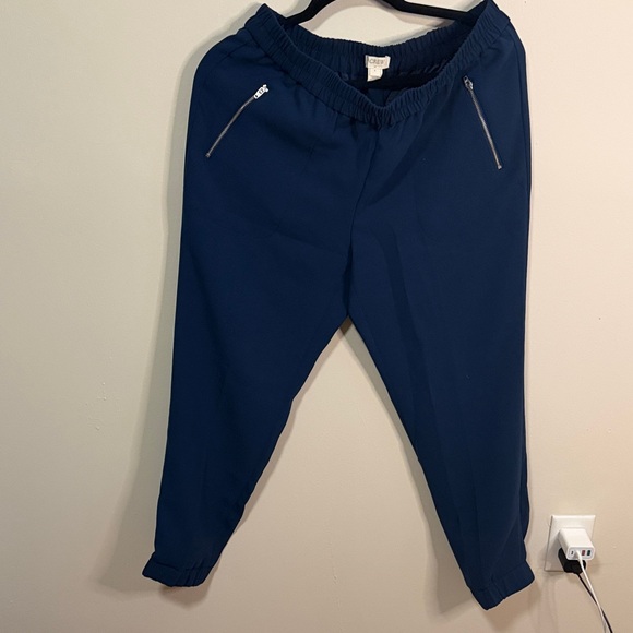 J. Crew Pants - J. Crew Navy Joggers with Silver Zippers